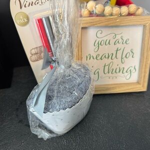 Gift Bundle | Wine Glass Markers, Decorative Sign & Wine Towel Set